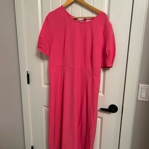 Pink plain color dress